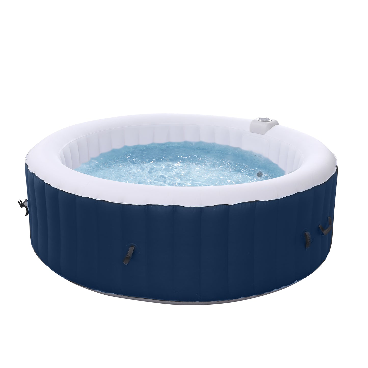 Clever Spa Hot Tub Jacuzzi for 4 persons with 110 Air Jets  | Inbuilt Heating upto 40 degrees, Water Filtration- Blue