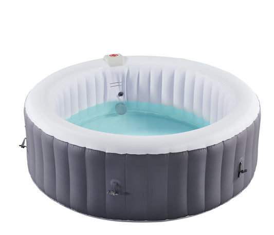 Clever Spa Hot Tub  Indoor -Outdoor for upto 4 persons with 110 Air Jets  | Inbuilt Heating upto 40 degrees, Water Filtration- Grey